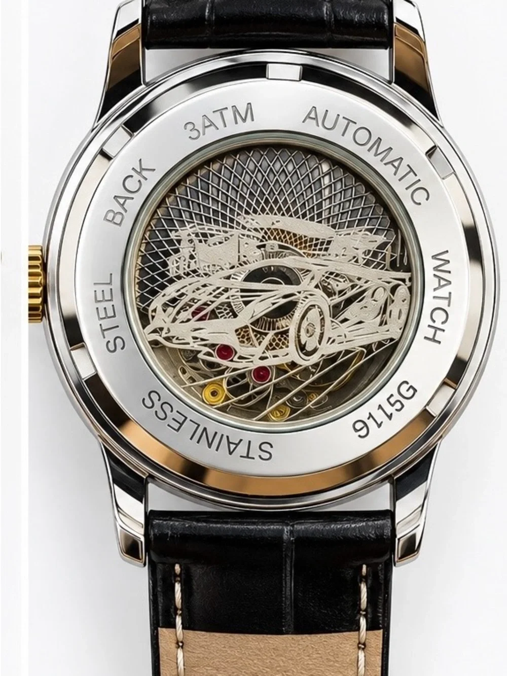 Classic Men's Gold & Black Dress Watch - Unbranded